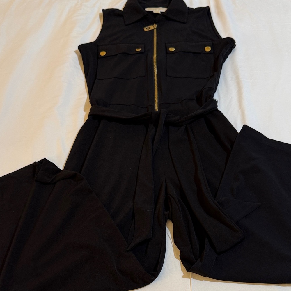MICHAEL Michael Kors Black Sleeveless Jumpsuit